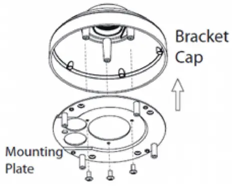 D-Link 5 Megapixel H.265 Outdoor Dome Network Camera DCS-6517 - Installing the Pendant Mount
