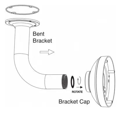 D-Link 5 Megapixel H.265 Outdoor Dome Network Camera DCS-6517 - Installing the Right-Angle Mount 1