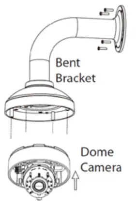 D-Link 5 Megapixel H.265 Outdoor Dome Network Camera DCS-6517 - Installing the Right-Angle Mount 2