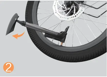 HIMO 1506667 Portable Mini Air Pump Multifunction Pipe Hand For Motorcycle Bicycle Scooter - Use steps 2