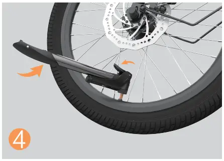 HIMO 1506667 Portable Mini Air Pump Multifunction Pipe Hand For Motorcycle Bicycle Scooter - Use steps 4