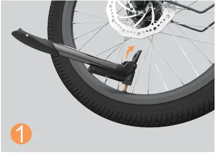 HIMO 1506667 Portable Mini Air Pump Multifunction Pipe Hand For Motorcycle Bicycle Scooter - Use steps