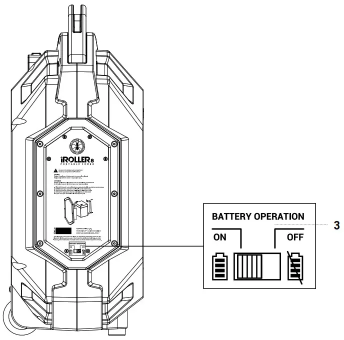 ANT iROLLER8 Battery-Powered Portable Combo- BATTERY OPERATION