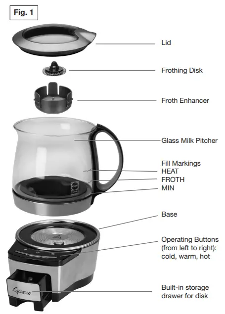Capresso Froth TEC Automatic Milk Frother -FIGURE 1