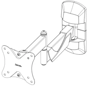 hama 00118662 Full Motion TV Wall Bracket