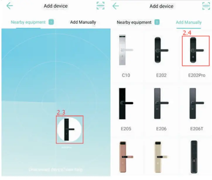 PINEWORLD E202PRO WiFi and Bluetooth Smart Lock App - add Device6