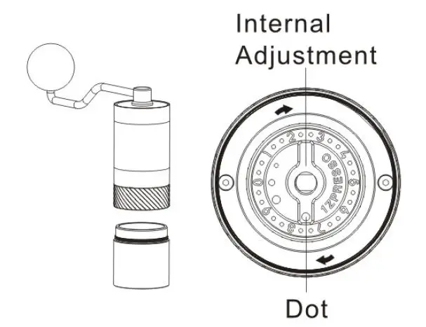 1Zpresso 3BE001 Q-Series Portable Manual Coffee Grinder fig2