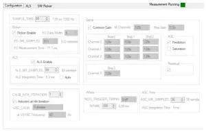 ams TCS3410 Universal Ambient Light RGB Sensor with Selective Flicker Detection - Configuration Tab