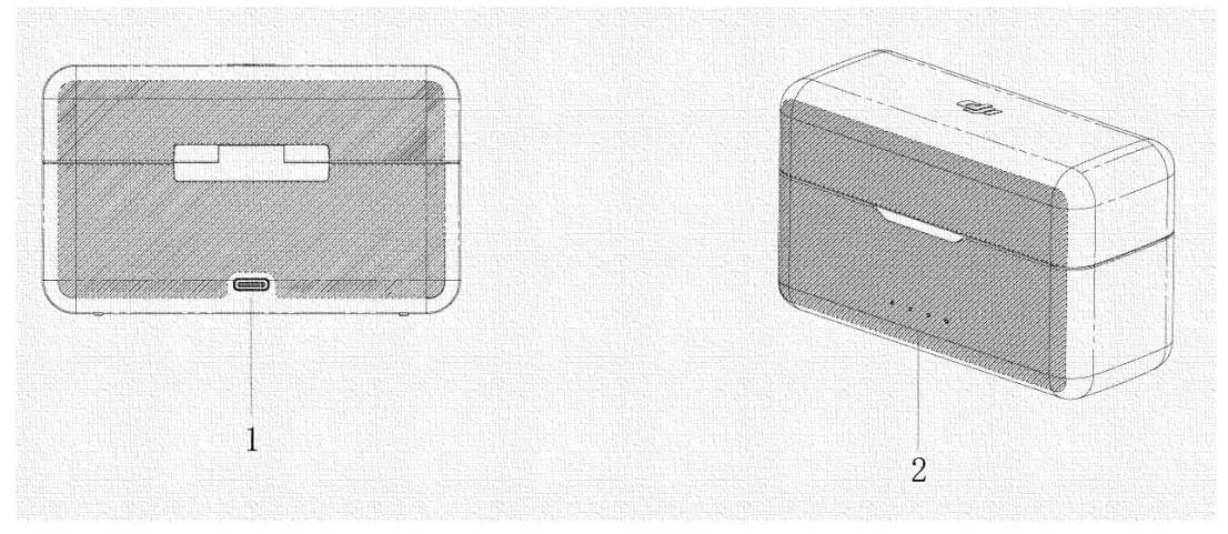 dji ASR01 MIC Receiver -Charging Case