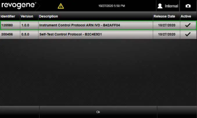 Instrument Control Protocol Window