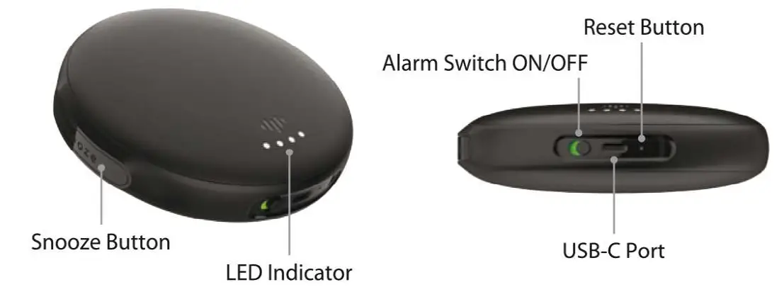 iLuv SmartShaker 3 Vibration Bed Shaker Bluetooth Alarm Clock with Multiple Alarm - divice