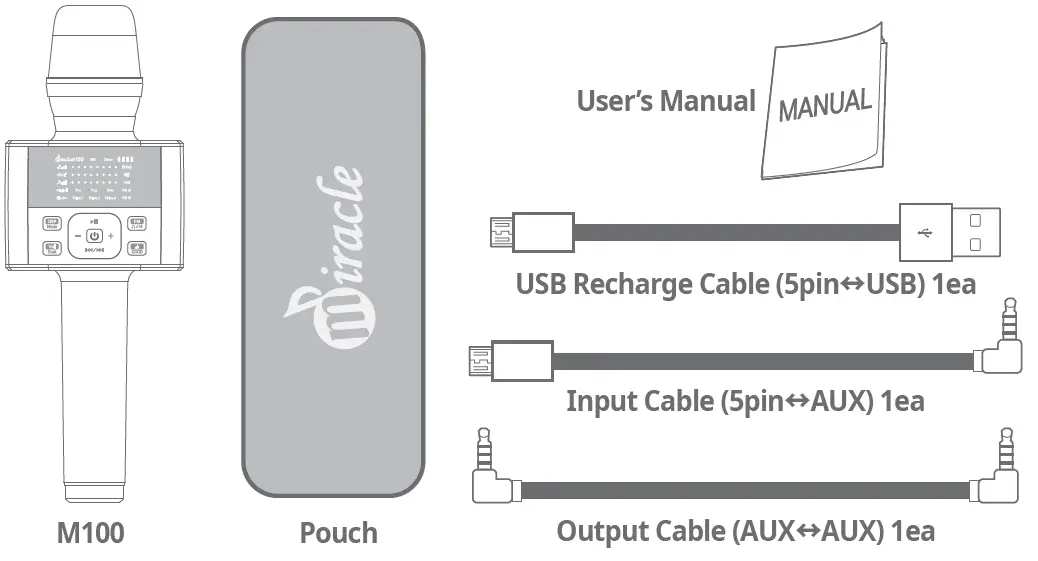 Miracle m M100 Bluetooth Dynamic Microphone and HiFi Speaker-5