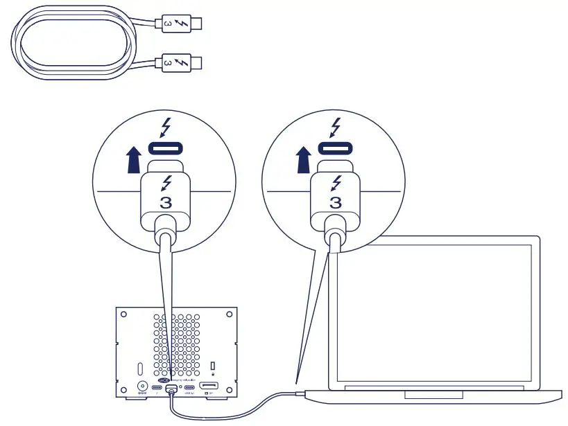 LACIE STGB16000400 16TB 2big Dock 2-Bay RAID Array Thunderbolt 1