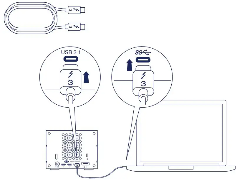 LACIE STGB16000400 16TB 2big Dock 2-Bay RAID Array Thunderbolt 2
