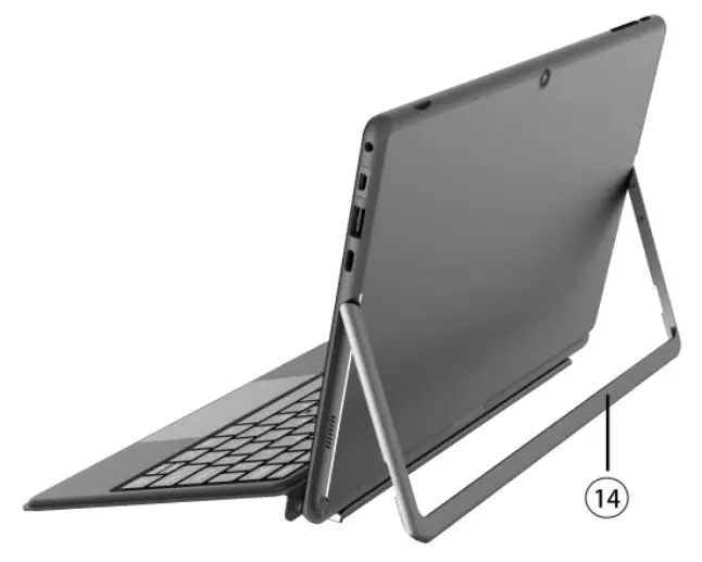 VisionSky G105 10 5 Inch 2 in 1 Tablet -back1