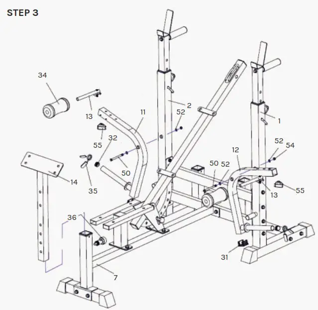 LSG GBH 100 6 in 1 Multi Function Bench Press - ASSEMBLY INSTRUCTIONS 3