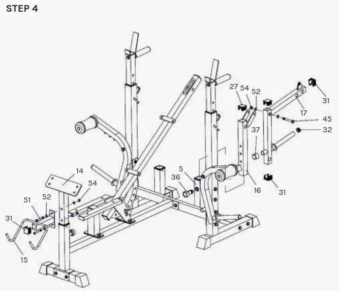 LSG GBH 100 6 in 1 Multi Function Bench Press - ASSEMBLY INSTRUCTIONS 4