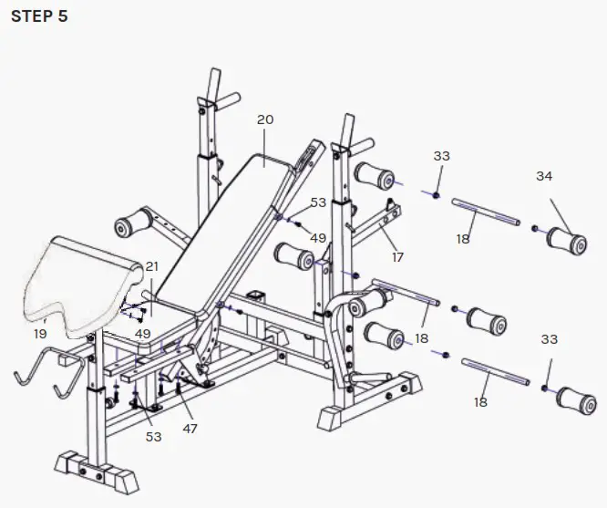 LSG GBH 100 6 in 1 Multi Function Bench Press - ASSEMBLY INSTRUCTIONS 5