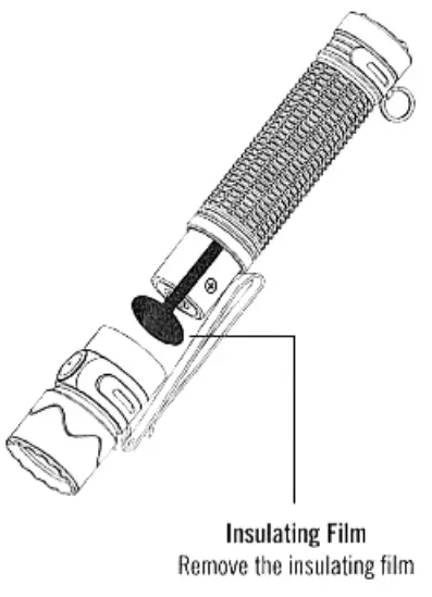 OLIGHT Warrior Mini 2 Brass Rechargeable LED Flashlight - battery