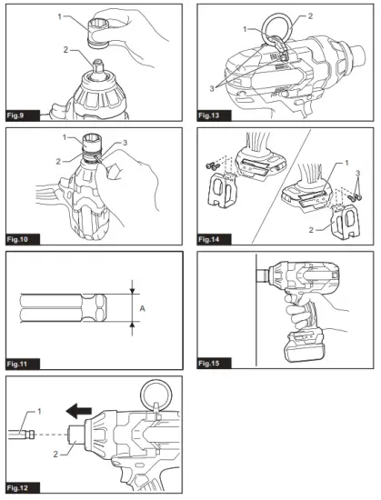 makita DTW1001 Cordless Impact Wrench - fig 1