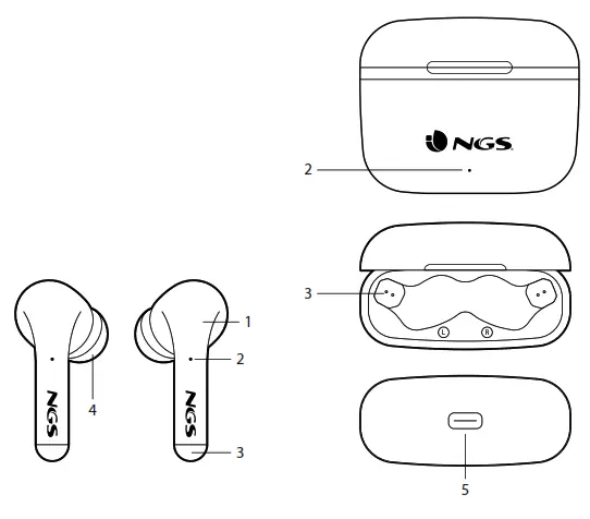 NGS Artica Crown True Wireless Stereo Earphones - fig 6