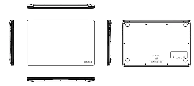 CHUWI HeroBook Pro 14.1 Inch Intel N4000 Dual Core FHD IPS Screen Laptop -