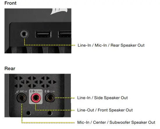 CORSAIR CS 9020003 CN One i160 Compact Gaming PC - SPEAKERS