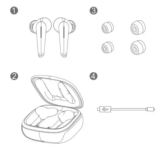 HIKER AUDIO T1 True Wireless Earbuds - Unit include
