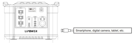 LIPOWER MARS 1000 Portable Power Station - power 2
