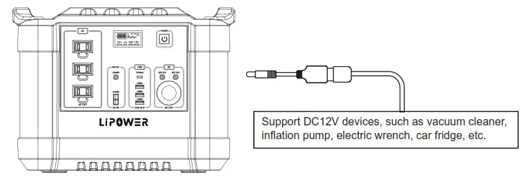 LIPOWER MARS 1000 Portable Power Station - power 3