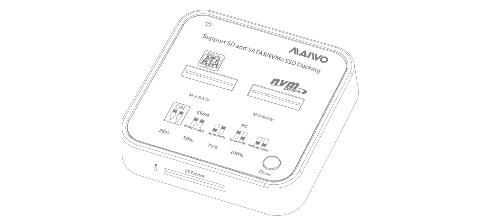 Maiwo K3016cl Dual-bay M.2 Nvme & Sata Docking Station User Manual