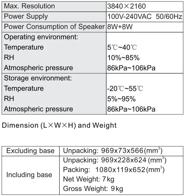 VOX UHD 43ADW-D1 B Electronics LED TV Instruction Manual - Master unit