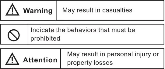 VOX UHD 43ADW-D1 B Electronics LED TV Instruction Manual - Safety Warning Symbol