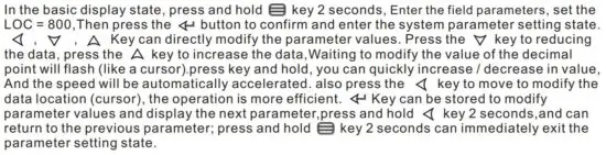 FIG 12 System parameter setting