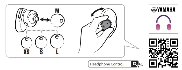 YAMAHA TW-E5B True Wireless Earbud Headphones fig 3