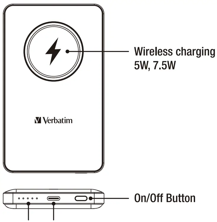 Verbatim VAPPP123 500mAh Magnetic Wireless Power Pack - fig
