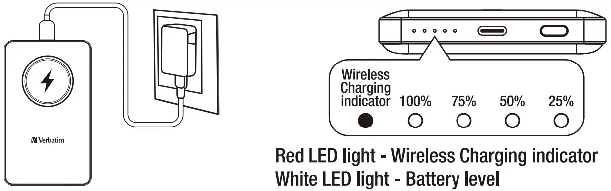 Verbatim VAPPP123 500mAh Magnetic Wireless Power Pack - fig1