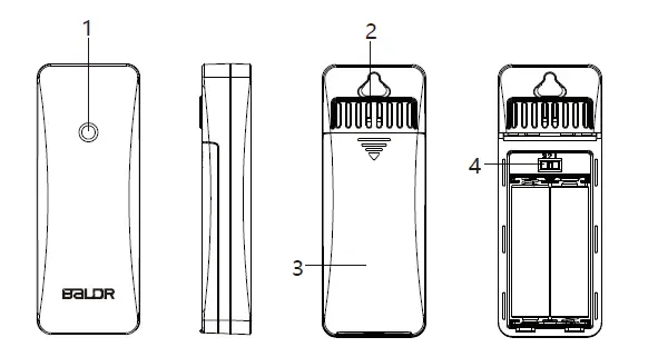 BALDR B0359WST2H2R Wireless Color Weather Station- fig 3