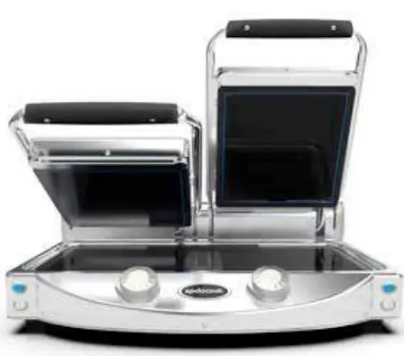 spidocook 596040 SpidoGlass Double Ceramic Contact Grill-fig1