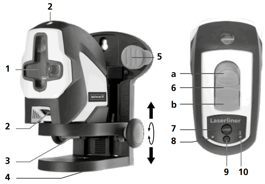 Laserliner 081.191A SuperCross Laser 2GP Automatic Cross Line Laser - 7