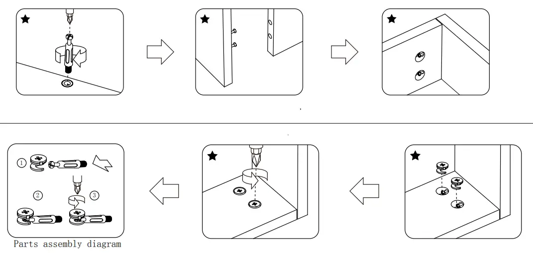 FUFU GAGA KF210119-01 18 Pair Gray Composite Shoe Cabinet Installation Guide