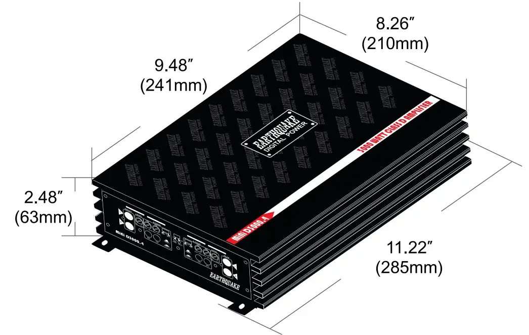 EARTHQUAKE SOUND MiNi D3000.4 2nd Gen Stereo Amplifier - figure 4