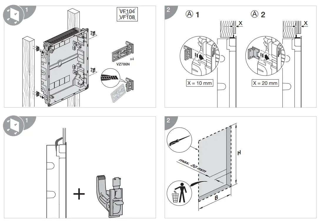 hager VF312TS Enclosure Transparent Door - fig