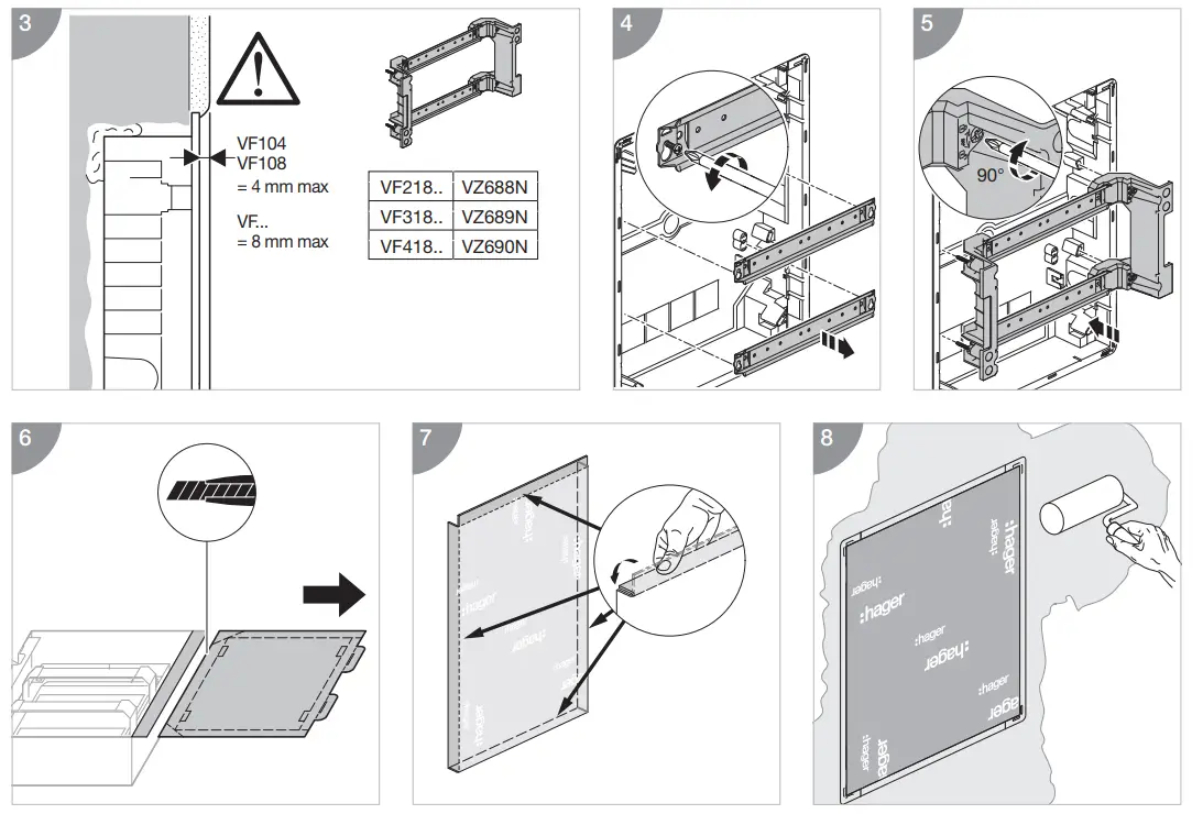 hager VF312TS Enclosure Transparent Door - fig3