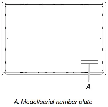 ELECTRIC COOKTOP - Model-serial number plate