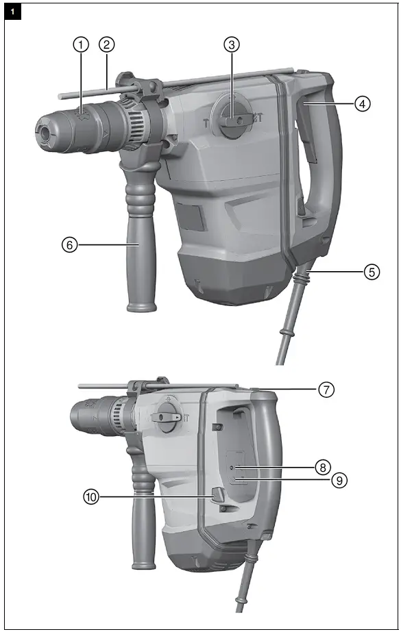 60-AVR Corded Rotary Hammer Overview