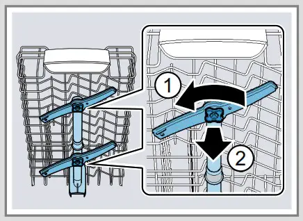 BOSCH SPI2HKS59E Semi Integrated Dishwasher - Cleaning spray arms 2
