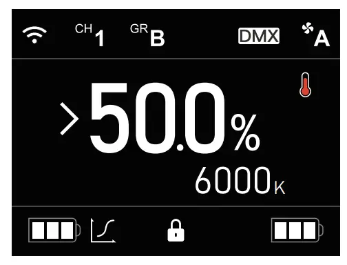 Godox M600BI Knowled M600Bi Bi-Color LED Light - Brightness