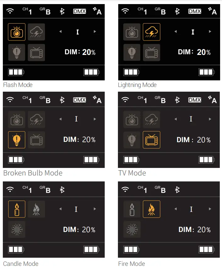 Godox M600BI Knowled M600Bi Bi-Color LED Light - Effect Setting