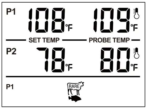 BaLDR B0373T2 Digital Dual Probes Food Thermometer with Timer Function - 2